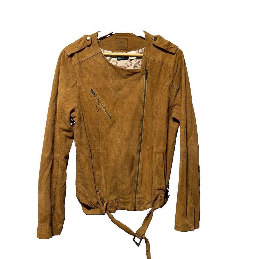 La Redoute Jacket Activewear Womens US 10 Moto Goat Skin Leather Boho